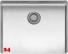 REGINOX Küchenspüle New York SLIM 50x40 (L) OKG Comfort Einbauspüle Edelstahl mit Flachrand Siebkorb als Stopfen- oder Druckknopfventil REGINOX Küchenspüle New York SLIM 50x40 (L) OKG Comfort Einbauspüle Edelstahl mit Flachrand Siebkorb als Stopfen- oder Druckknopfventil