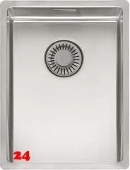 REGINOX Küchenspüle New York 30x40 (L) Comfort Einbauspüle Edelstahl 3 in 1 mit Flachrand Siebkorb als Stopfenventil REGINOX Küchenspüle New York 30x40 (L) Comfort Einbauspüle Edelstahl 3 in 1 mit Flachrand Siebkorb als Stopfenventil