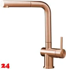 REGINOX Küchenarmatur Cedar II Copper PVD (R38789) Einhebelmischer mit Zugauslauf 360° schwenkbarer Auslauf REGINOX Küchenarmatur Cedar II Copper PVD (R38789) Einhebelmischer mit Zugauslauf 360° schwenkbarer Auslauf