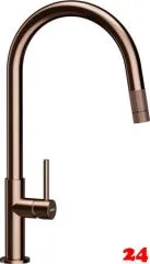 SCHOCK K�chenarmatur Talia Copper Einhebelmischer / Sp�ltischarmatur Oberfl�che: Kupferfarben mit Zugauslauf mit verdeckter Auszugsbrause