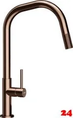 SCHOCK K�chenarmatur Talinos Copper Einhebelmischer / Sp�ltischarmatur Oberfl�che: Kupferfarben mit Zugauslauf mit verdeckter Auszugsbrause