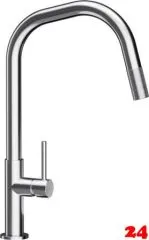 SCHOCK K�chenarmatur Talinos Edelstahl massiv Einhebelmischer / Sp�ltischarmatur Oberfl�che: geb�rstet mit Zugauslauf mit verdeckter Auszugsbrause