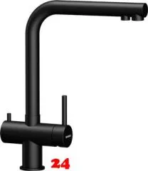 SCHOCK K�chenarmatur Vitus Schwarz mit Festauslauf 3-Wege Trinkwasserfilter Armatur Oberfl�che: Cristadur� Farbe Puro 360� schwenkbarer Auslauf