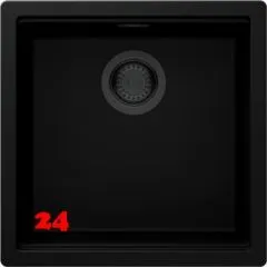 SCHOCK K�chensp�le Kiruna N-100 allBlack Cristadur� Nano-Granitsp�le Green Line mit Drehexcenter Black-Edition