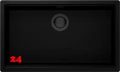 SCHOCK Küchenspüle Kiruna N-100XL-U allBlack Cristadur® Nano-Granitspüle / Unterbauspüle Green Line mit Drehexcenter Black-Edition SCHOCK Küchenspüle Kiruna N-100XL-U allBlack Cristadur® Nano-Granitspüle / Unterbauspüle Green Line mit Drehexcenter Black-Edition