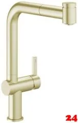 KWC K�chenarmatur Bevo E 10.531.003.775FL Einhebelmischer Brushed Gold PVD mit Zugauslauf und Brausefunktion (3600018040)