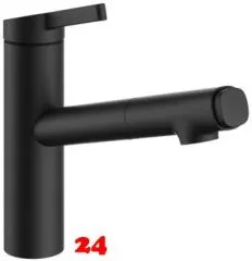 KWC K�chenarmatur FIT ECO 10.541.462.176FL Einhebelmischer Matt Black mit Zugauslauf und Brausefunktion (3600013797)