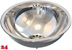 DREILICH Einbau-Waschbecken Pluto 290P-O� Rundbecken Edelstahl poliert ohne �berlauf (3502180003)