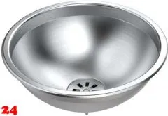 DREILICH Einbau-Waschbecken Pluto 290M-O� Rundbecken Edelstahl matt geb�rstet ohne �berlauf (3502180001)
