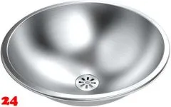 DREILICH Einbau-Waschbecken Neptun II 400IIM-O� Rundbecken Edelstahl matt geb�rstet ohne �berlauf (3502180013)