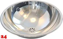 DREILICH Einbau-Waschbecken Neptun II 400IIP-M� Rundbecken Edelstahl poliert �berlauf rund (3502180039)