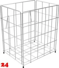 DREILICH Sirius II Drahtgitterkorb 9100402 Stahl mit PVC-wei� ummantelt zur Aufputzmontage oder freistehend Fassungsverm�gen ca. 30 Liter (2002080057)