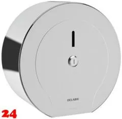 DELABIE Aquarotter WC-Grossrollenhalter Edelstahl hochglanzpoliert für die Aufputzmontage für Grossrolle bis max. Ø 185 mm (510911P) DELABIE Aquarotter WC-Grossrollenhalter Edelstahl hochglanzpoliert für die Aufputzmontage für Grossrolle bis max. Ø 185 mm (510911P)