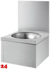 DELABIE Aquarotter Handwaschbecken SXS Edelstahl satiniert fugenlos eingepresstes Rundbecken mit Rückwand Ohne Überlauf (181320) DELABIE Aquarotter Handwaschbecken SXS Edelstahl satiniert fugenlos eingepresstes Rundbecken mit Rückwand Ohne Überlauf (181320)