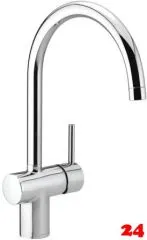 DAMIXA Kchenarmatur Merkur C-Auslauf Chrom Einhebelmischer mit Festauslauf