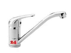 ✅ AQUACUCINA Kchenarmatur Basic T9555 Einhebelmischer Chrom mit Festauslauf 360 schwenkbar Niederdruck