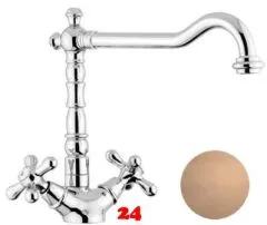 AQUA CUCINA® Küchenarmatur Deco 1060-KU Zweigriffmischer Kupfer PVD mit Festauslauf schwenkbar Nostalgieoptik AQUA CUCINA® Küchenarmatur Deco 1060-KU Zweigriffmischer Kupfer PVD mit Festauslauf schwenkbar Nostalgieoptik