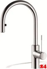 KWC Kchenarmatur Ono 10.151.102.000FL Einhebelmischer Chrom mit Zugauslauf Bedienhebel aus Medizinstahl (121797)