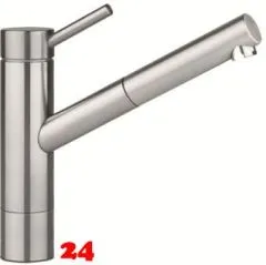 KWC Kchenarmatur Inox 10.271.303.700FL Einhebelmischer Edelstahl massiv mit Zugauslauf (121517)