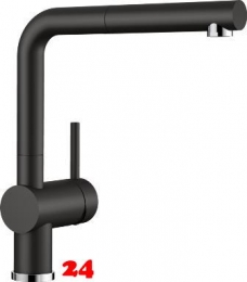 BLANCO Küchenarmatur Linus-S Silgranit®-Look Einhebelmischer mit Zugauslauf 140° schwenkbarer Auslauf