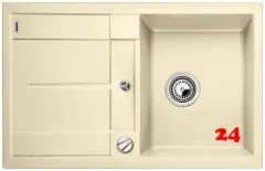 BLANCO Kchensple Metra 45 S Silgranit PuraDurII Granitsple / Einbausple mit Drehknopfventil