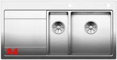 BLANCO Kchensple Divon II 6 S-IF Edelstahlsple / Einbausple Flachrand mit Ablaufsystem InFino und Drehknopfventil