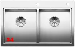 BLANCO Kchensple Divon II 8-IF Edelstahlsple / Doppelsple Flachrand mit Ablaufsystem InFino und Drehknopfventil