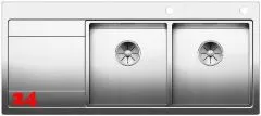 BLANCO Kchensple Divon II 8 S-IF Edelstahlsple / Einbausple Flachrand mit Ablaufsystem InFino und Drehknopfventil