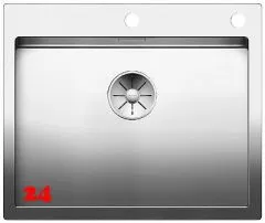BLANCO Kchensple Claron 550-IF/A Edelstahlsple / Einbausple Flachrand mit Ablaufsystem InFino und PushControl