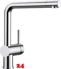 BLANCO Kchenarmatur Linus Chrom Einhebelmischer / Spltischarmatur mit Festauslauf 360 schwenkbarer Auslauf