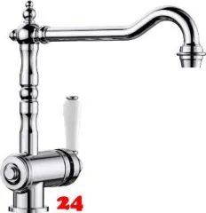 BLANCO Kchenarmatur Tradon Chrom Einhebelmischer mit Festauslauf 360 schwenkbarer Auslauf in Nostalgieoptik