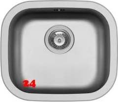 PYRAMIS Kchensple Kiba Square (46,5x40,5) 1B Edelstahlsple / Einbausple Siebkorb als Stopfenventil