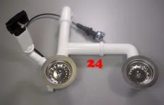 BERNUS AG 2x 3 1/2" 2 BEX mit Excenter berlauf eckig Siebkorb als Stopfen / Drehknopfventil