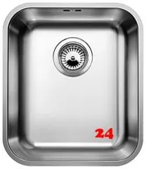 BLANCO Kchensple Supra 340-U Edelstahlsple / Unterbaubecken mit Siebkorb als Stopfenventil und Handbettigung