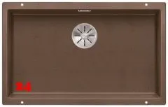 BLANCO Subline 700-U Silgranit PuraDurII Granitsple / Unterbaubecken Ablaufsystem InFino mit Handbettigung