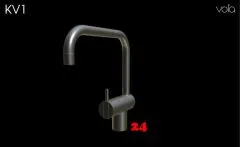 VOLA Küchenarmatur KV1EB-40 Edelstahl Massiv Spültischmischer / Eingriffmischer mit Doppelschwenkauslauf Niederdruck VOLA Küchenarmatur KV1EB-40 Edelstahl Massiv Spültischmischer / Eingriffmischer mit Doppelschwenkauslauf Niederdruck