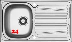 PYRAMIS Kchensple SPARTA (86x50) 1B 1D Einbausple / Edelstahlsple Siebkorb als Drehknopfventil