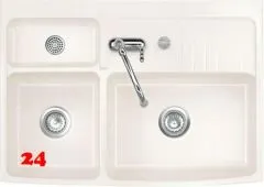 Systemceram KeraDomo CENTRA 90 PREMIUM Keramik Spülmodul / Spülstein in Sonderfarben Arbeitsplattentiefe 600mm Systemceram KeraDomo CENTRA 90 PREMIUM Keramik Spülmodul / Spülstein in Sonderfarben Arbeitsplattentiefe 600mm