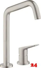 AXOR Küchenarmatur Citterio M Edelstahl Finish Einhebelmischer als 2-Loch Armatur 240 mit Festauslauf Schwenkbereich einstellbar (34820800) AXOR Küchenarmatur Citterio M Edelstahl Finish Einhebelmischer als 2-Loch Armatur 240 mit Festauslauf Schwenkbereich einstellbar (34820800)