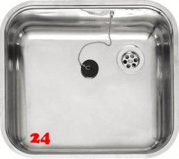 REGINOX Küchenspüle L18 4035 SK 10cm Einbauspüle Edelstahl 3 in 1 mit Flachrand OHNE Überlauf Barrierefrei