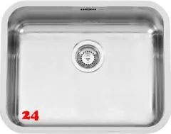 REGINOX Kchensple IB 5040 (L) OKG Einbausple Edelstahl 3 in 1 mit Flachrand Siebkorb als Stopfenventil