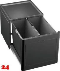 BLANCO Botton Pro 45/2 Automatic Abfallsystem zum Einbau hinter Drehtren mit Trmitnehmer ab 45cm Unterschrank