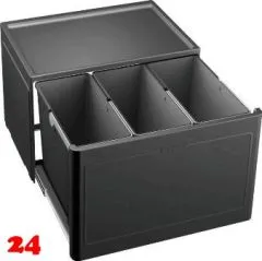 BLANCO Botton Pro 60/3 Automatic Abfallsystem zum Einbau hinter Drehtren mit Trmitnehmer ab 60cm Unterschrank