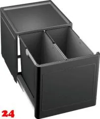 BLANCO Abfalltrennsystem Botton Pro 45/2 Manuell Abfallsystem zum Einbau hinter Drehtren ab 45cm Unterschrank