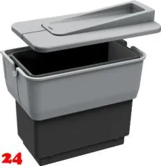 BLANCO Abfalltrennsystem Singolo Abfallsammler zum Einbau an Drehtren mit Abdeckung ab 45cm Unterschrank