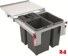 FRANKE Sorter Garbo 50-3 Einbau-Abfallsammler / Mlltrennsystem in 3-fach Trennung Frontauszug