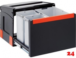 FRANKE Sorter Cube 50-3 Einbau-Abfallsammler / Mülltrennsystem in 3-fach Trennung hinter Drehtür