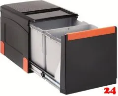 FRANKE Sorter Cube 40-2 Einbau-Abfallsammler / Mlltrennsystem in 2-fach Trennung hinter Drehtr