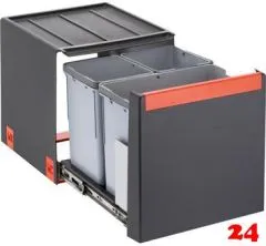 FRANKE Sorter Cube 40-3 Einbau-Abfallsammler / Mlltrennsystem in 3-fach Trennung hinter Drehtr