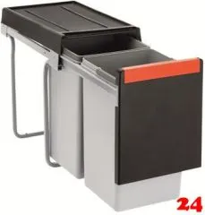 FRANKE Sorter Cube 30-2 Einbau-Abfallsammler / Mlltrennsystem in 2-fach Trennung hinter Drehtr